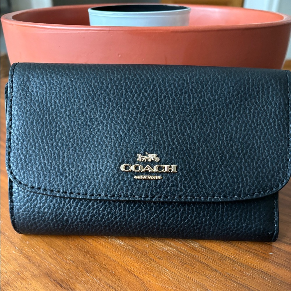 Women’s Coach Wallet Black Leather